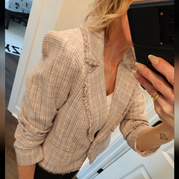 NWT ✨️ WHBM Purple Tweed Blazer - SIZE 8P - Picture 4 of 16